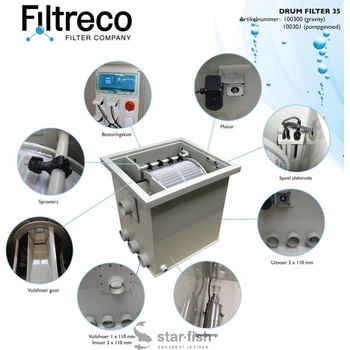 Filtreco Drum Filter 35 - čerpadlové zapojení