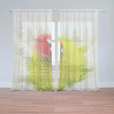 Sablio Záclony Lienka na kvete: 2ks 150x250cm