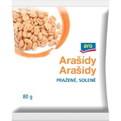 Aro Arašídy pražené solené 12 x 80 g
