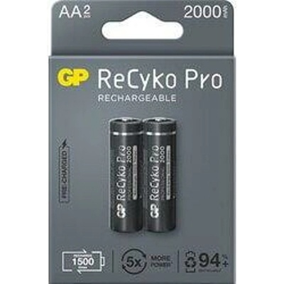 GP Batteries Акумулаторна батерия GP RECYKO+ PRO, AA, 1.2V, 2100mAh, NiMH, 2бр (210AAHCB-EB2)