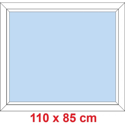 Soft Plastové okno 110x85 cm FIX neotevíravé Bílá