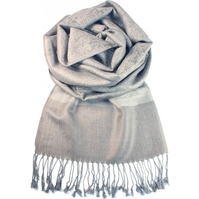 Venezia kašmírový šál pašmína 105 světle šedá – Zboží Dáma