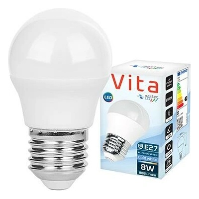 LVT LED žiarovka E27 8W 6500K G45 PL3329