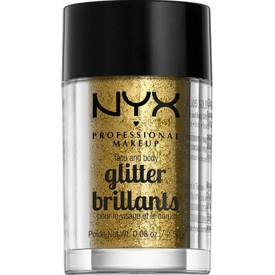 NYX Professional Makeup Glitter třpytky na obličej i tělo 05 Gold 2,5 g