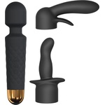 Dorcel Kit Wanderful Rechargeable Wand with Two Accessories Black