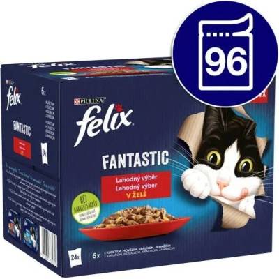 Felix Fantastic kuracie hovädzie králičie jahňacie 96 x 85 g