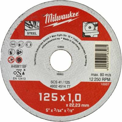 Milwaukee rezný kotúč 125 x 1 x 22mm 4932451478/1