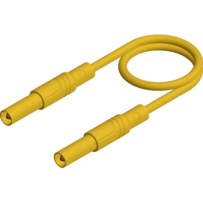 4 mm safety test lead, 2x straight plugs, 1 mm², 100 cm