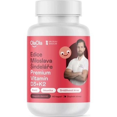 OlaOla Premium Vitamin D3+K2 60 kapslí