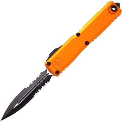 Microtech ULTRATECH GEN IV D/E BLACK PART SERRATE ORANGE 11224-2OR