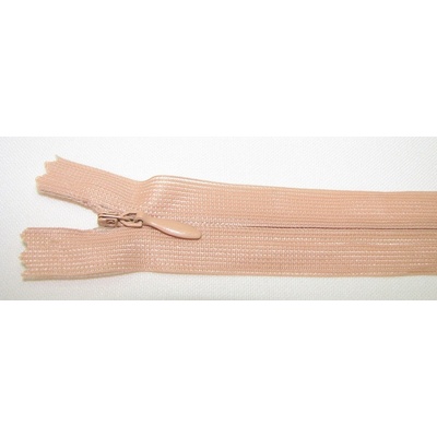 Zips krytý nedeliteľný 20cm bledší hnedý