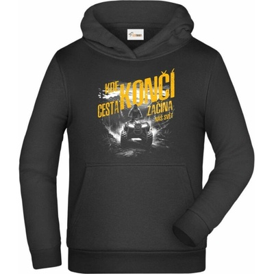 Kde končí cesta, začíná náš svět, čtyřkolky, quad, ATV, V1 dětská mikina s kapucí – Hledejceny.cz