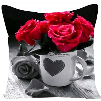 Povlak na polštář polyester Růže 40x40cm