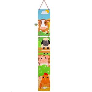 Bigjigs Toys - Дървен метър за стена - Животните от фермата