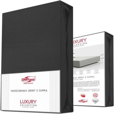 Darymex elastické jersey prostěradlo černé 90X200x30