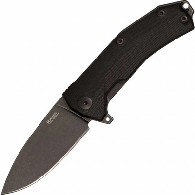 Lionsteel Liner Lock Sleipner Blade DLC+SW blade, BLACK G10 handle, IKBS KUR BBK