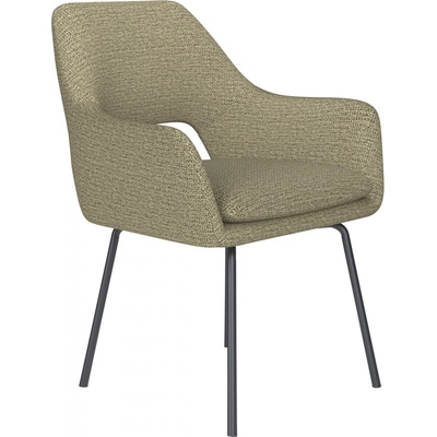 White Label Living Mos kovová zelený látkový potah