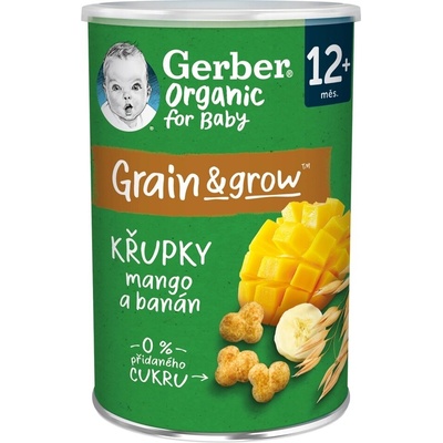 GERBER Organic křupky mango ban 12m 35 g