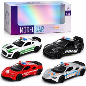  Метална количка Model Car 1: 32, полицейски и пожарникарски модели 324-411