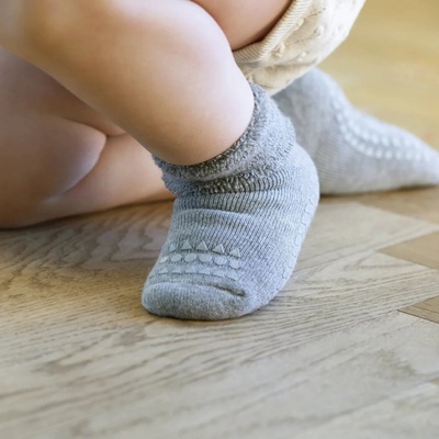 Gobabygo Protiskluzové ponožky Merino Grey Melange – Hledejceny.cz