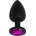 X Fun Силиконов Butt Plug с бижутерия "X FUN BLACKED DARK PURPLE" 8 см. Размер - M