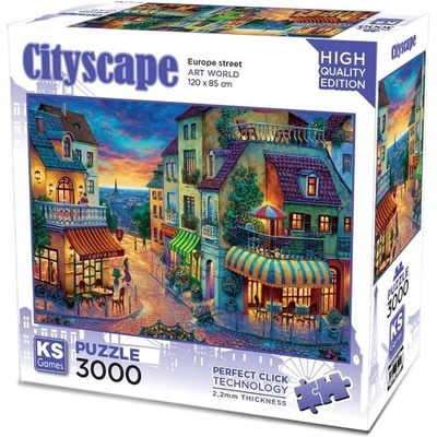 KS Games Пъзел KS Games от 3000 части - Европейска улица (23021)