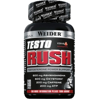 Image 1 of Weider Testo Rush / Pre-Workout with Oxystorm [60 капсули]