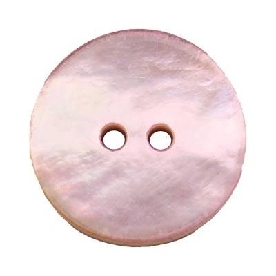 Pro Háčkování Kulatý knoflík Ø 18 mm perleťový světle růžový