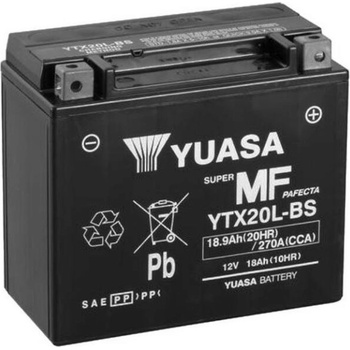 Image 1 of YUASA AGM 12V 18Ah right+ YTX20L-BS
