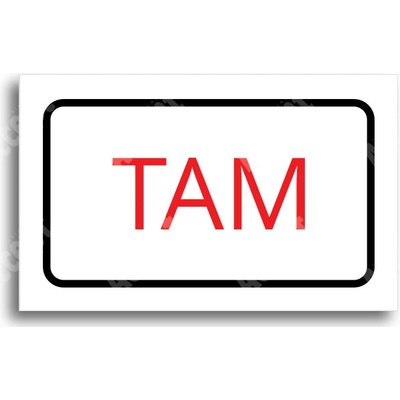 ACCEPT Tabulka SEM - TAM - typ 30 (80 x 50 mm) - bílá tabulka - barevný tisk