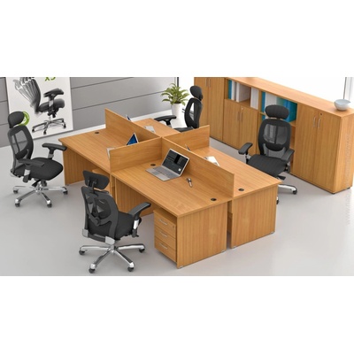 NABYTOK-DIZAJNOVY.SK ZE 4.6 11 Zostava kancelárskeho nábytku Komfort 4.6 buk