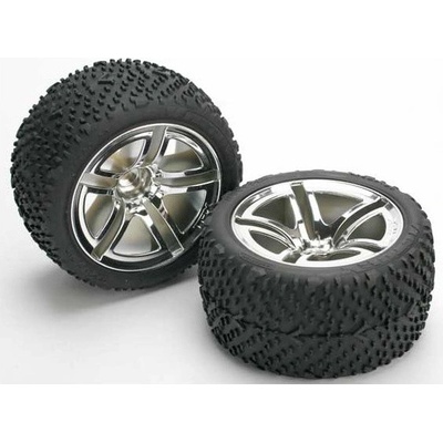 Traxxas koleso 2.8" Twin-Spoke strieborný disk pneu Victory 2