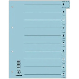 DONAU Регистър, картон, a4, микроперфориран, donau, син 8611001-10 (8611001-10)