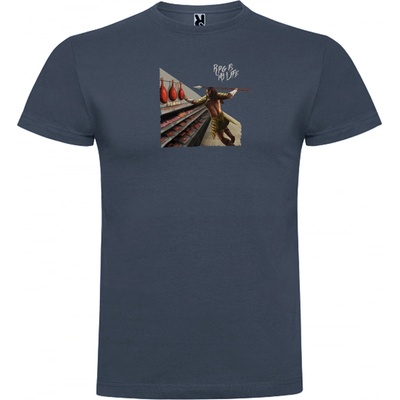 TLAMA games T-shirt RPG is my life Ebenová šedá