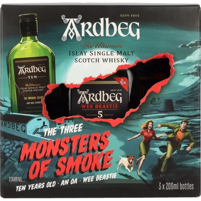 Ardbeg Monsters of Smoke Pack 46,67% 3 x 0,2 l (dárčekové balenie)