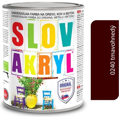 Slovakryl 0240 5kg - tmavohnedý