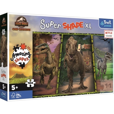 TREFL Super Shape XL Jurský svet Kriedový kemp 104 dielov
