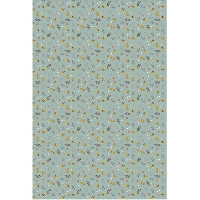 Det Gamle Apotek Balicí papír Flowerdays Mint – 5 m, zelená barva, papír