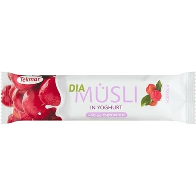 Tekmar Dia müsli tyčinka s príchuťou acerola v poleve s jogurtom 30 g