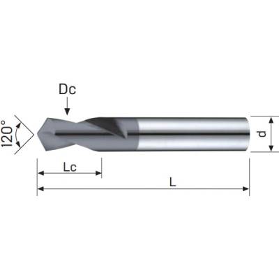 OSL Nc navrtávák tvrdokovový 120° 5,00x15x50 altixn, 48hrc
