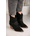 Moda Trend Дамски боти от велур - Черни 298981 (298981_Черно)