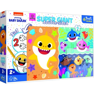 TREFL Oboustranné Baby Shark SUPER GIANT 15 dílků