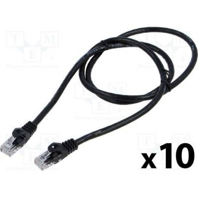 Lanberg PCU6-20CC-0100-BK Patch U/UTP Cat 6 RJ45 vidlice z obou stran lanko CCA
