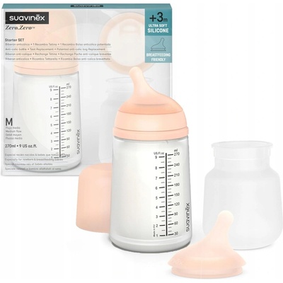 Suavinex antikoliková lahvička Zero sada bílá 270 ml