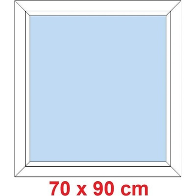 Soft Plastové okno 700 x 900 mm, FIX neotevíravé, Antracit struktura/bílá