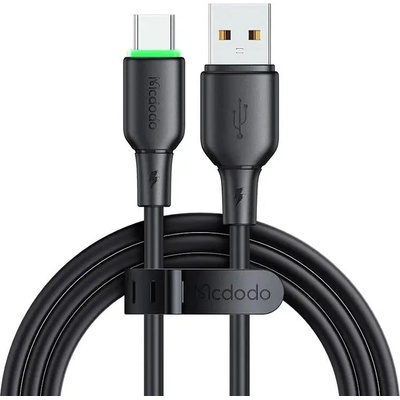 Mcdodo Кабел Mcdodo CA-4751, USB към USB-C, с LED светлина, 1.2m, черен (CA-4751)