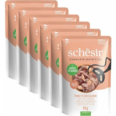 Schesir Cat tuniak a losos 6 x 85 g