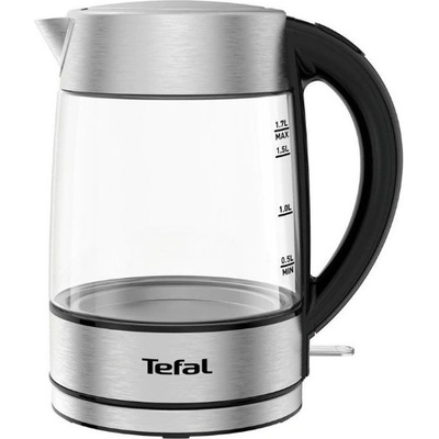 Tefal Стъклена електрическа кана Tefal KI772D38, 2200W, 1.7 l, 360° основа, Филтър, Инокс (RS-KI772D38)