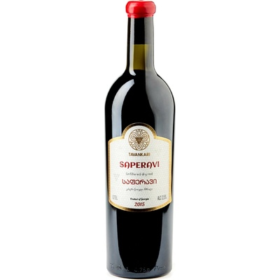Tavankari Červené Saperavi gruzínské suché červené 2015 12,5% 0,75 l (holá láhev)