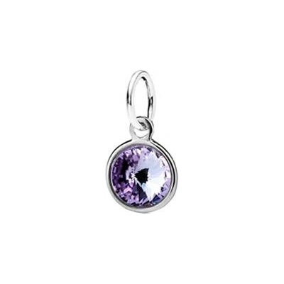 Šperky4U Dětský stříbrný přívěsek Crystals from Swarovski Violet CS3700 VI